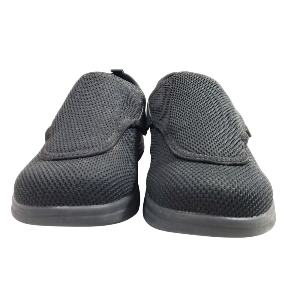 FitVille Womens Size 9.5 Wide Black Diabetic Comfort Slip-On Shoes - Picture 6 of 10